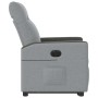Sillón eléctrico reclinable elevable de tela gris claro