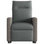 Sillón reclinable elevable de tela gris oscuro