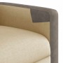 Sillón reclinable elevable de tela color crema
