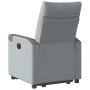 Sillón eléctrico reclinable elevable de tela gris claro
