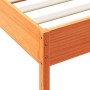 Sofá con estantería sin colchón madera maciza marrón 90x200 cm
