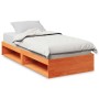 Diván sin colchón marrón cera 75x190 cm madera maciza de pino