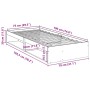 Diván sin colchón marrón cera 75x190 cm madera maciza de pino