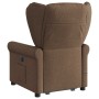 Sillón de masaje eléctrico reclinable elevable tela marrón