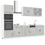 Mueble cocina Kalmar gris hormigón 7 pzas madera contrachapada