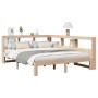 Cama con estantería sin colchón madera maciza de pino 160x200cm