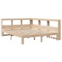 Cama con estantería sin colchón madera maciza de pino 160x200cm