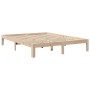 Cama con estantería sin colchón madera maciza de pino 160x200cm