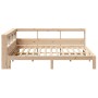 Cama con estantería sin colchón madera maciza de pino 160x200cm