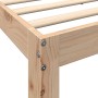 Cama con estantería sin colchón madera maciza de pino 160x200cm
