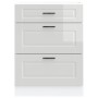 Mueble bajo de cocina Porto alto brillo blanco