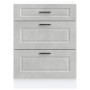 Mueble bajo de cocina porto gris cemento madera reconstituida