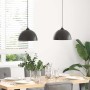 Lámparas colgantes 2 uds regulable en altura E27 negro Ø 30 cm