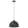Lámparas colgantes 2 uds regulable en altura E27 negro Ø 30 cm