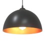 Lámparas colgantes 2 uds regulable en altura E27 negro Ø 30 cm