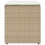 Taburetes de jardín con cojines 2 uds beige 40x40x43 cm