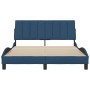 Cama sin colchón tela azul 140x190 cm