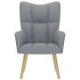 Sillón de relax de tela gris claro