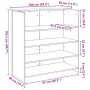 Mostrador de recepción roble artisian 100x50x103,5 cm