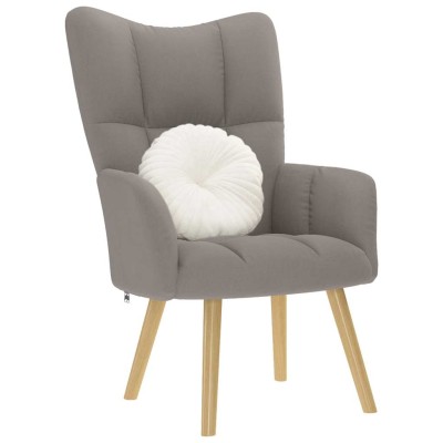 Sillón de relax de tela gris taupe