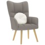 Sillón de relax de tela gris taupe