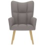 Sillón de relax de tela gris taupe