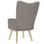 Sillón de relax de tela gris taupe