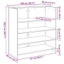Mostrador de recepción gris hormigón 100x50x103,5 cm