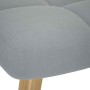 Sillón mecedora con taburete tela gris claro