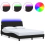Cama sin colchón tela negro 140x190 cm