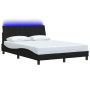 Cama sin colchón tela negro 140x190 cm