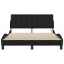 Cama sin colchón tela negro 140x190 cm