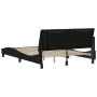 Cama sin colchón tela negro 140x190 cm