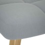 Sillón de relax con taburete tela gris claro