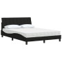 Cama con colchón tela negro 140x190 cm