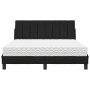 Cama con colchón tela negro 140x190 cm