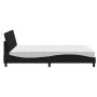 Cama con colchón tela negro 140x190 cm