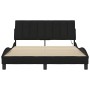 Cama sin colchón tela negro 140x200 cm