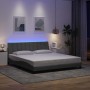 Cama sin colchón tela gris claro 180x200 cm