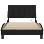 Estructura de cama sin colchón tela negro 100x200 cm
