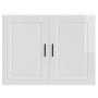 Armario pared cocina Porto madera ingeniería blanca alto brillo