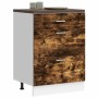 Mueble bajo de cocina de madera de ingeniería de roble ahumado