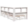 Cama con estantería sin colchón madera maciza de pino 90x190 cm