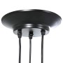 Lámpara colgante con 3 portalámparas E27 metal negro