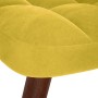 Sillón de relax con taburete terciopelo amarillo
