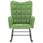 Silla mecedora de terciopelo verde claro
