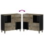 Aparador 80x33x75 cm madera maciza mango