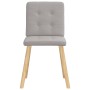 Sillas de comedor 2 uds tela gris nube