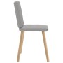 Sillas de comedor 2 uds tela gris nube