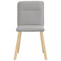 Sillas de comedor 2 uds tela gris nube
